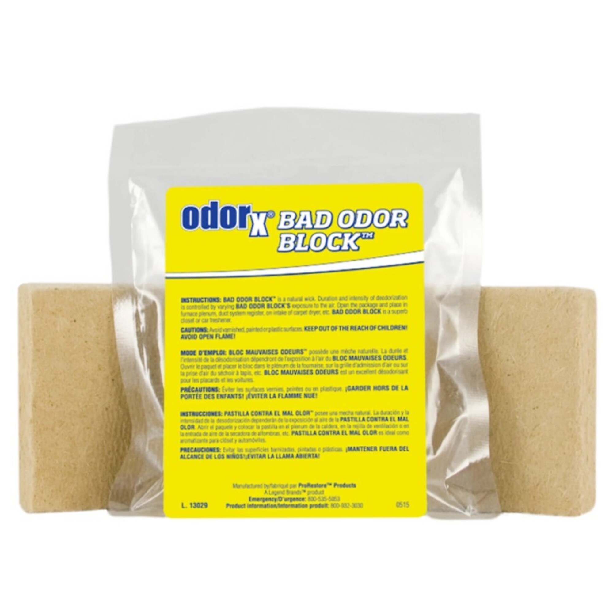 ODORx, BAD ODOR BLOCKS VANILLA, CASE 25 X 1